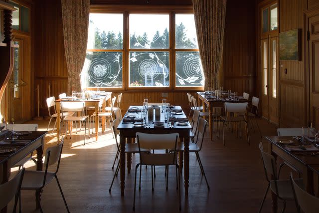 <p>William Craig Moyes</p> The dining room at the Estevan Lodge restaurant at Reford Gardens.