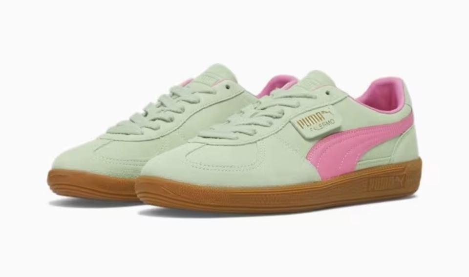 <p>PUMA</p><p><strong>Sneaker: </strong>The PUMA Palermo.</p><p><strong>Why We Love It: </strong>PUMA designed the Palermo decades ago for soccer fans standing on the terraces, but now the sneaker has reemerged as a favorite among fashionistas.</p><p><strong>How To Buy It: </strong>Online shoppers can choose between several colorways of the Palemo for $90 on the <a href="https://clicks.trx-hub.com/xid/arena_0b263_mensjournal?event_type=click&q=https%3A%2F%2Fgo.skimresources.com%2F%3Fid%3D106246X1726268%26url%3Dhttps%3A%2F%2Fus.puma.com%2Fus%2Fen%2Fpd%2Fpalermo-sneakers%2F396463%3Fswatch%3D13%26referrer-category%3Dmens-shoes-classics&p=https%3A%2F%2Fwww.mensjournal.com%2Fsneakers%2Fthe-most-stylish-affordable-sneakers-for-spring-2024%3Fpartner%3Dyahoo&ContentId=ci02d78e41800025f8&author=Pat%20Benson&page_type=Article%20Page&partner=yahoo&section=PUMA&site_id=cs02b334a3f0002583&mc=www.mensjournal.com" rel="nofollow noopener" target="_blank" data-ylk="slk:PUMA website;elm:context_link;itc:0;sec:content-canvas" class="link ">PUMA website</a>.</p>