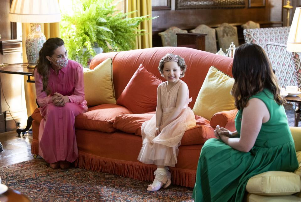 The Duchess of Cambridge met Mila Sneddon, aged five, at the Palace of Holyroodhouse in May (Jane Barlow/PA)
