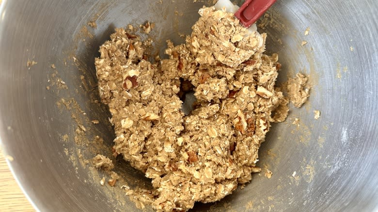 Oatmeal cookie dough with pecans