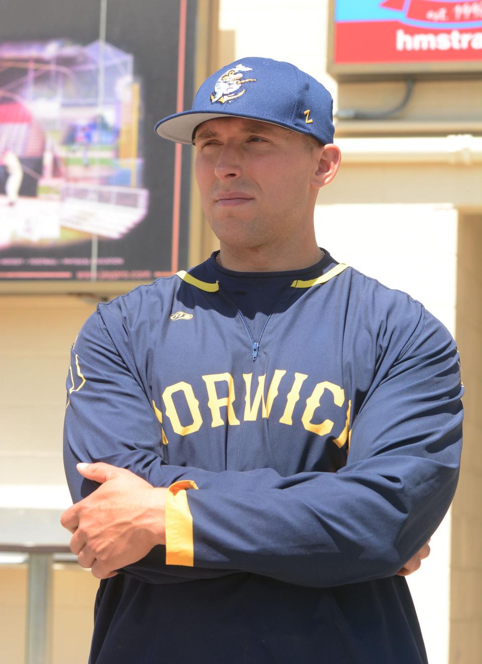 Sea Unicorn manager Devin Belenski talks about his team Wednesday at Dodd Stadium in Norwich.