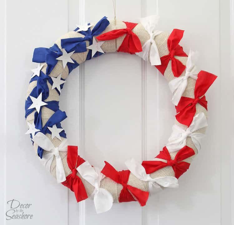 bow 4th of july wreaths