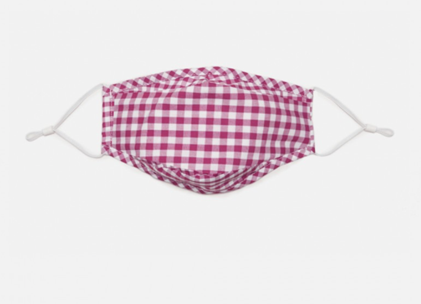 Pink Check Dangerfield face mask