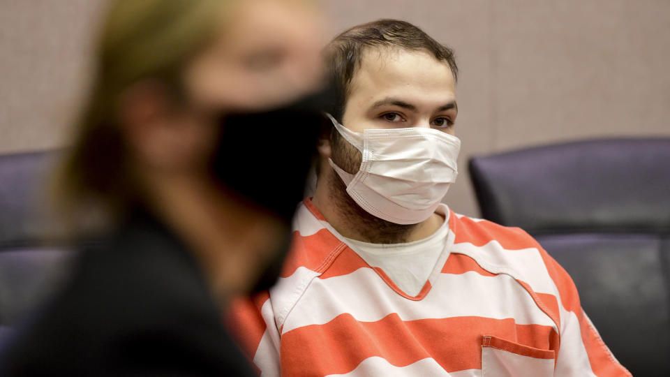 Ahmad Al Aliwi Alissa appears in a Boulder County District courtroom at the Boulder County Justice Center on Tuesday, May 25, 2021.  / Credit: CBS