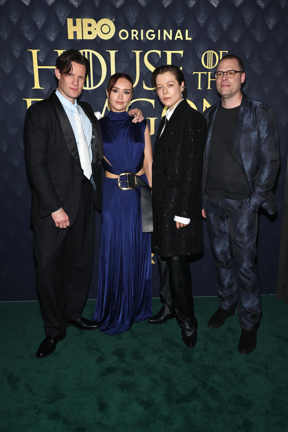 Matt Smith, Olivia Cooke, Emma D’Arcy and Mark James attend HBO's "House Of The Dragon" Season 2 Premiere