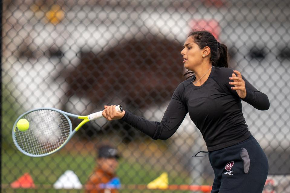 Columbus Academy’s Arya Chabria teamed with Yasemin Bilgin to win the Division II state doubles championship.