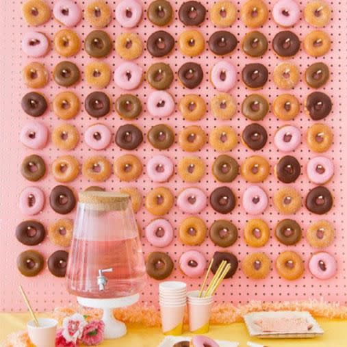 Party website Oh Happy Day has put together a DIY doughnut wall tutorial. Photo: Instagram/ohhappyday