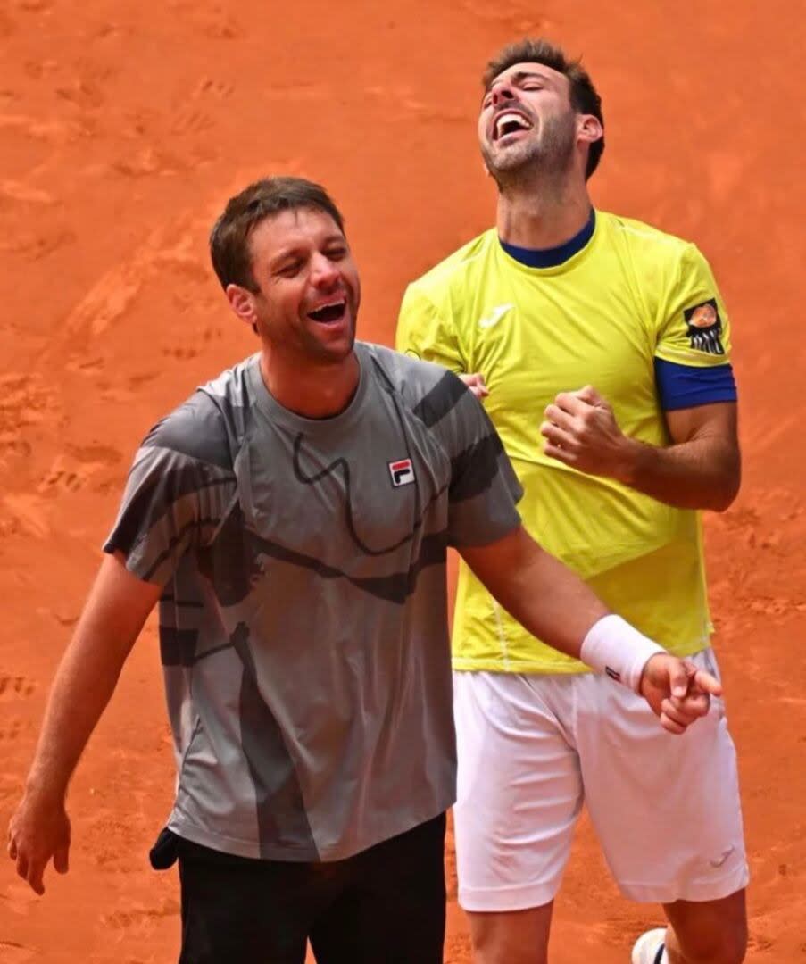 Horacio Zeballos y Marcel Granollers, y la alegría tras conocer que son los número 1 del ranking de dobles