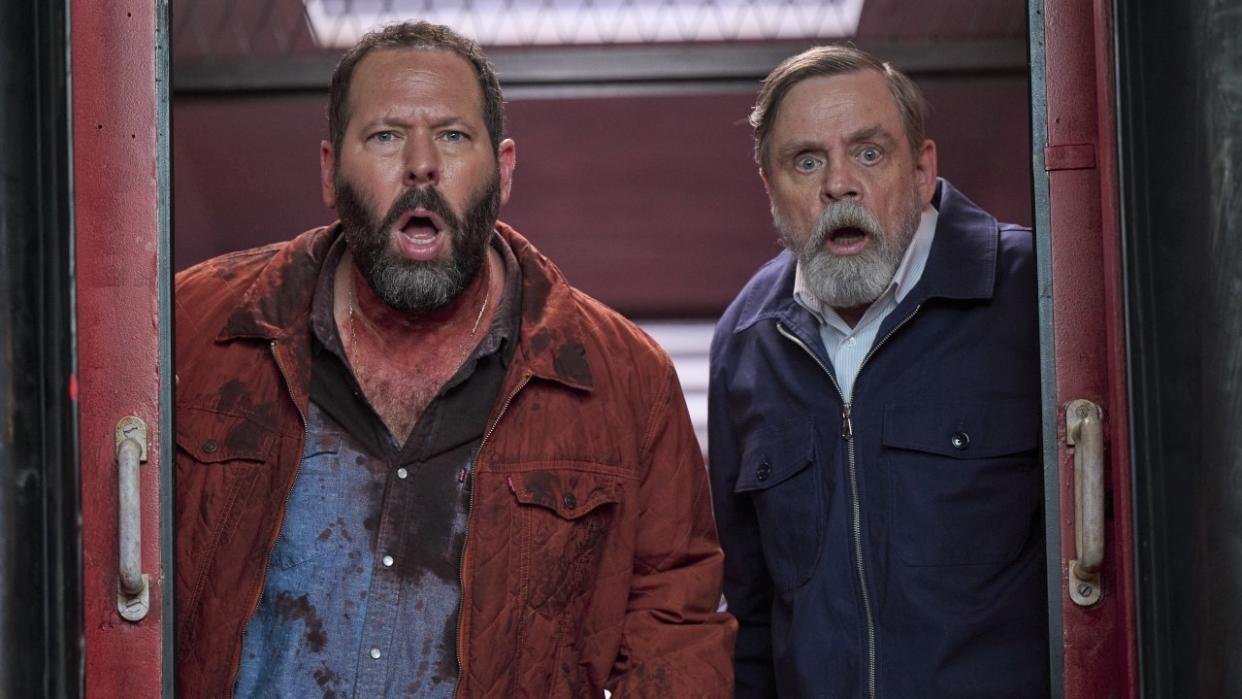  Bert Kreischer and Mark Hamill in The Machine. 