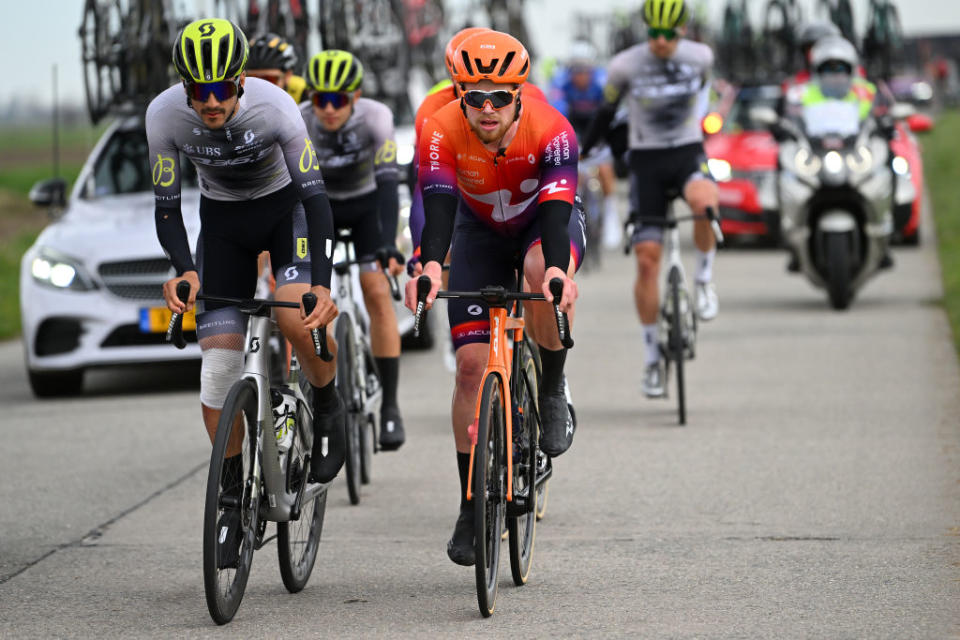 BREDENE BELGIUM  MARCH 17 Matthew Gibson of The United Kingdom and Team Human Powered Health competes during the 21th Bredene Koksijde Classic 2023 a 1916km one day race from Bredene to Koksijde on March 17 2023 in Koksijde Belgium Photo by Luc ClaessenGetty Images