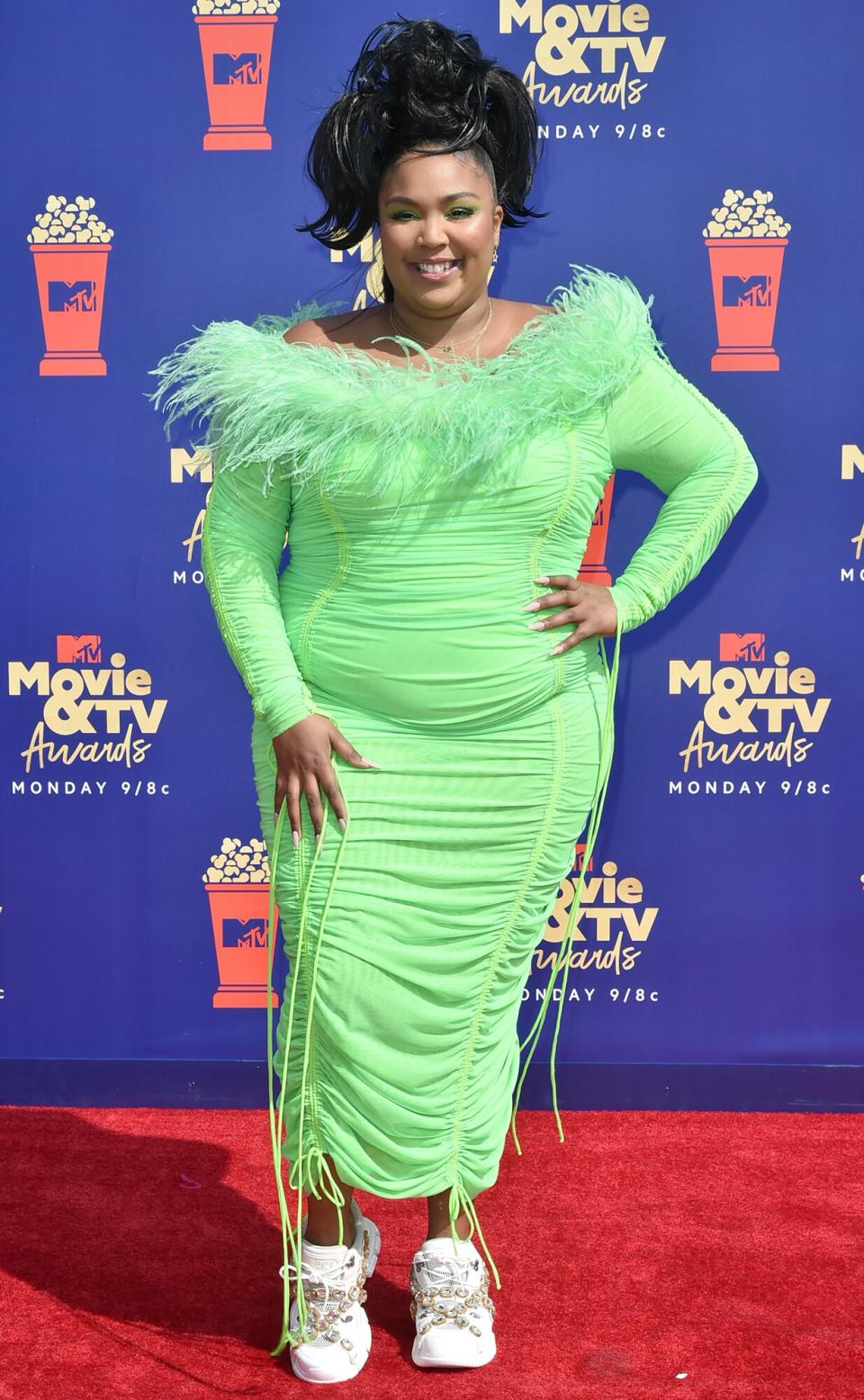 Lizzo attends the 2019 MTV Movie & TV Awards at Barker Hangar on June 15, 2019 in Santa Monica, California