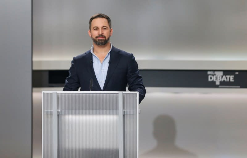 Main candidates for Spanish general elections attend a televised debate ahead of general elections in Madrid