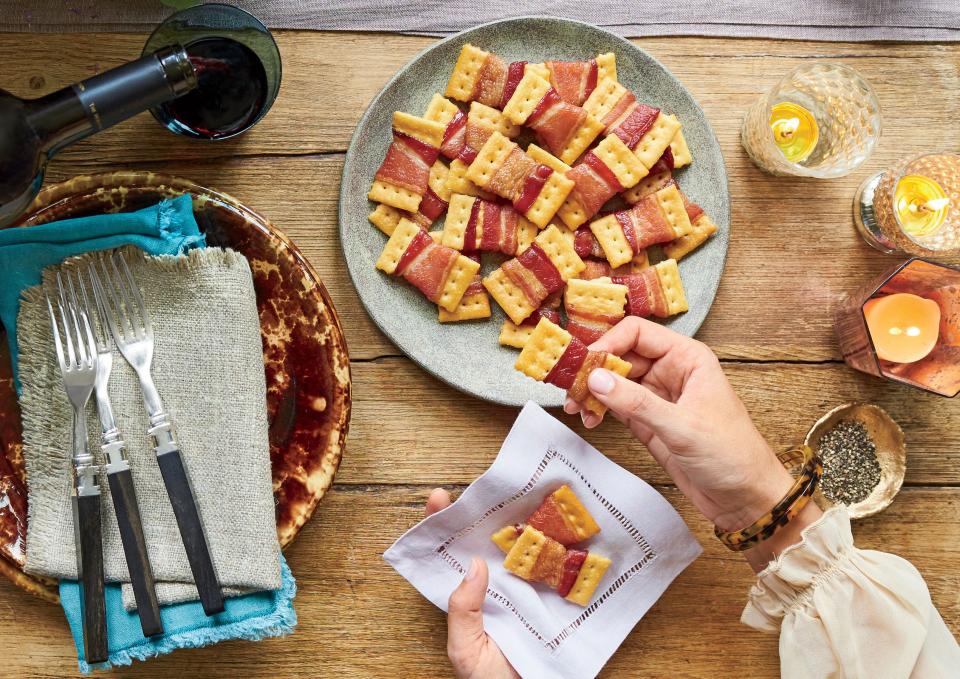 Bacon Bow Tie Crackers