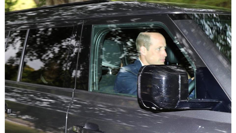 Prince William drove Princess Kate and Prince George to the church