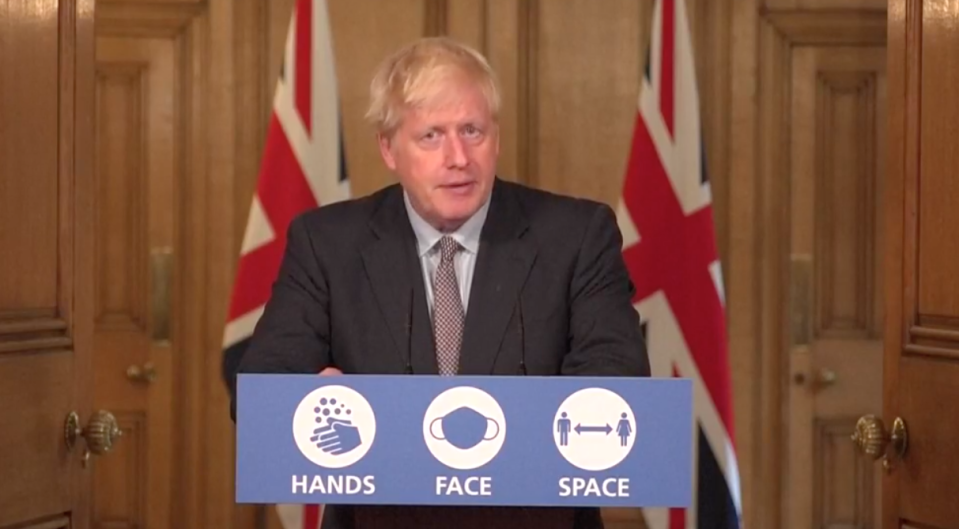 Boris Johnson spoke on Wednesday.