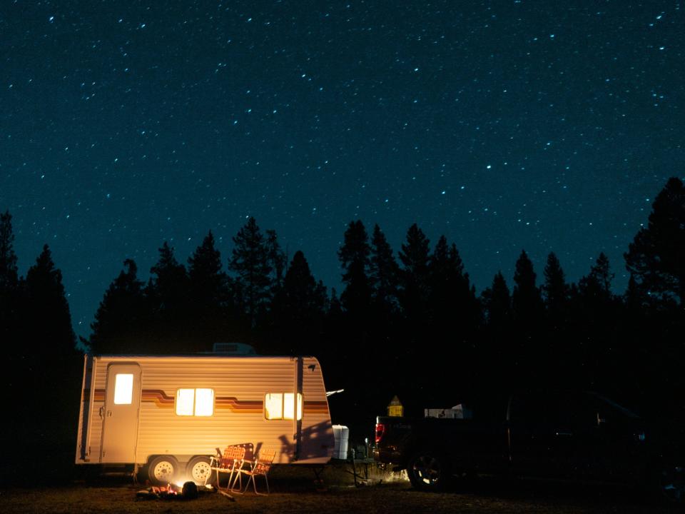 The couple enjoy going on roadtrips in their camper.