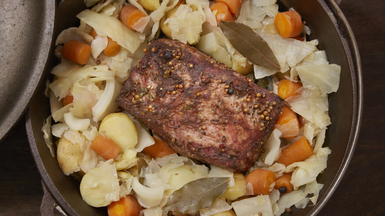 Corned beef with cabbage