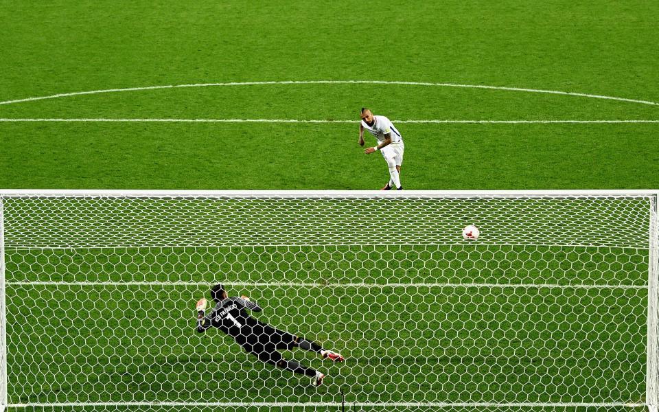 Arturo Vidal was superb throughout and scored Chile's first penalty - Credit: GETTY IMAGES