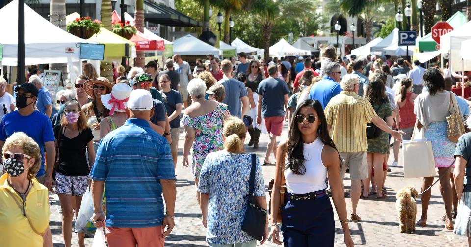 Sarasota Farmers Market, pictured here in 2021, is among the farmers markets taking place in May in Sarasota, Manatee and Charlotte counties.