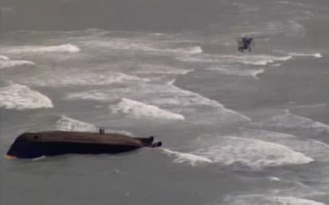 The boat capsized after being hit by Hurricane Maria - Credit: AP