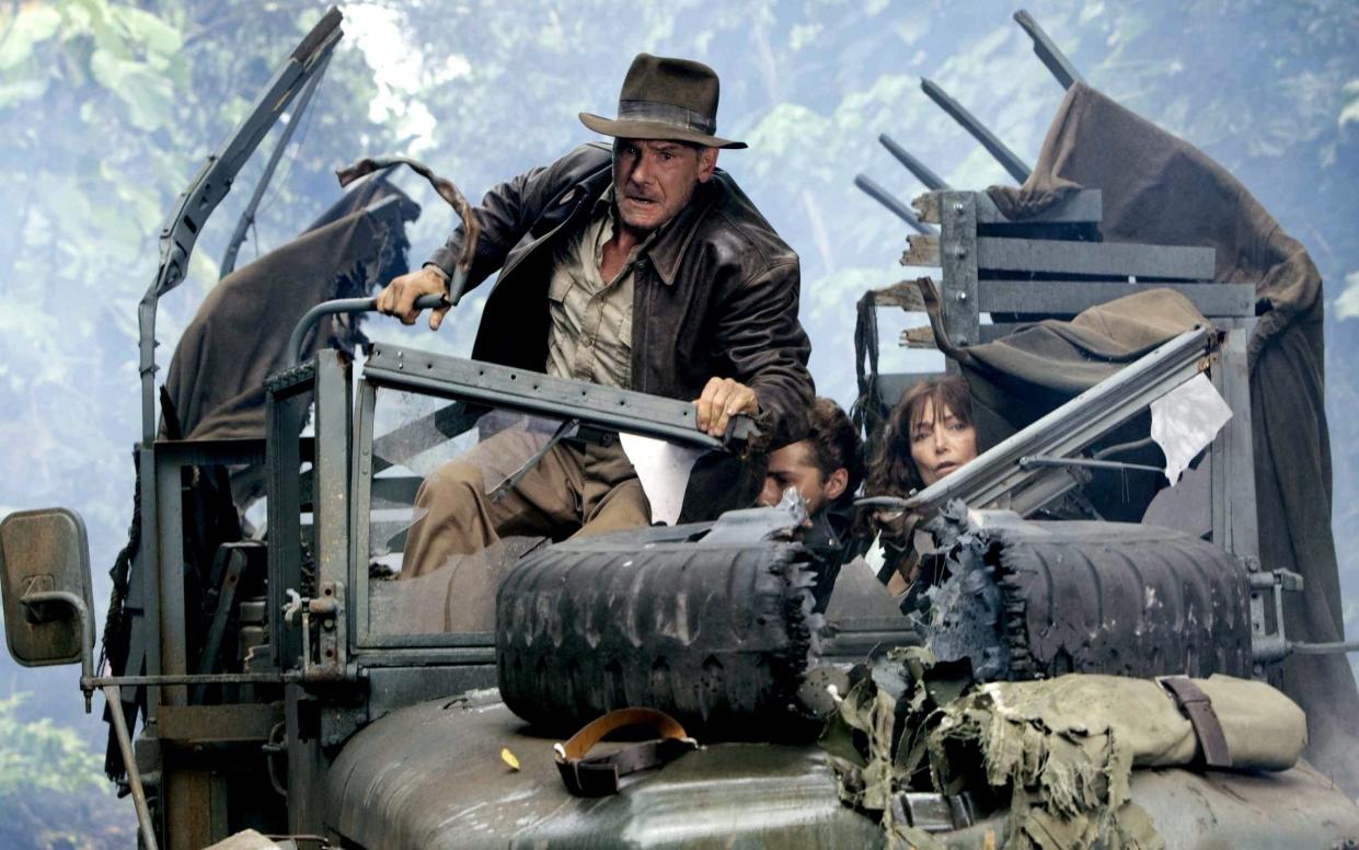 Harrison Ford, Shia LaBeouf and Karen Allen in Indiana Jones and The Kingdom of the Crystal Skull - Allstar 