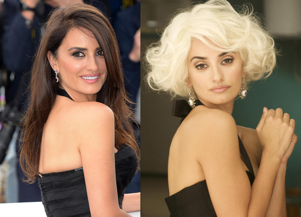 <p>In „Zerrissene Umarmungen“ präsentierte sich Penélope Cruz 2009 erstmals mit blonder Perücke. Erst vor Kurzem musste sie erneut eine Perücke für eine andere Rolle tragen. Die Brünette verkörperte nämlich Donatella Versace in „American Crime Story“. (Bild: Wenn, Rex Features) </p>