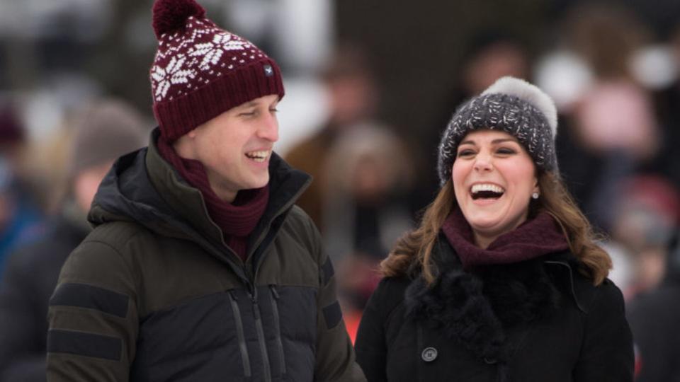 Catherine, Duchess of Cambridge and Prince William, Duke of Cambridge attend a Bandy hockey match in Canada