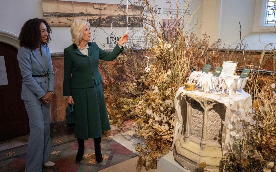 Queen Camilla opening Winter Flowers Week at the Garden Museum