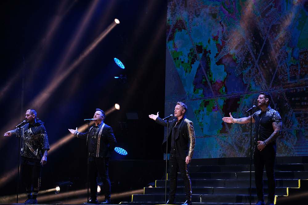 Boyzone took fans on a walk down memory lane at their concert in Malawati Indoor Stadium, Shah Alam June 14, 2019. — Picture courtesy of Wowstar Creative Entertainment