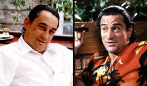 <p>De Niro (right) has received eight Golden Globe nominations and just one win for the 1981 classic 'Raging Bull'. The De Niro doppelgänger (left) is a celeb impersonator from England. <br><br><a rel="nofollow" href="http://au.movies.yahoo.com/on-show/article/-/20299292/71st-annual-golden-globe-awards-nominations-list/" data-ylk="slk:71st Annual Golden Globe Awards Nominations List;elm:context_link;itc:0;sec:content-canvas" class="link ">71st Annual Golden Globe Awards Nominations List</a></p>