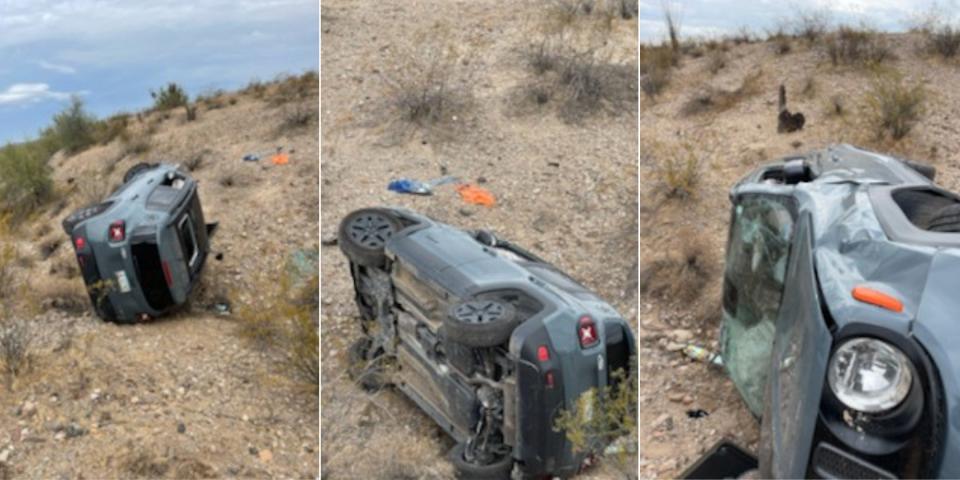 Daniel's jeep was found turned on its side on a rancher's land in the desert.