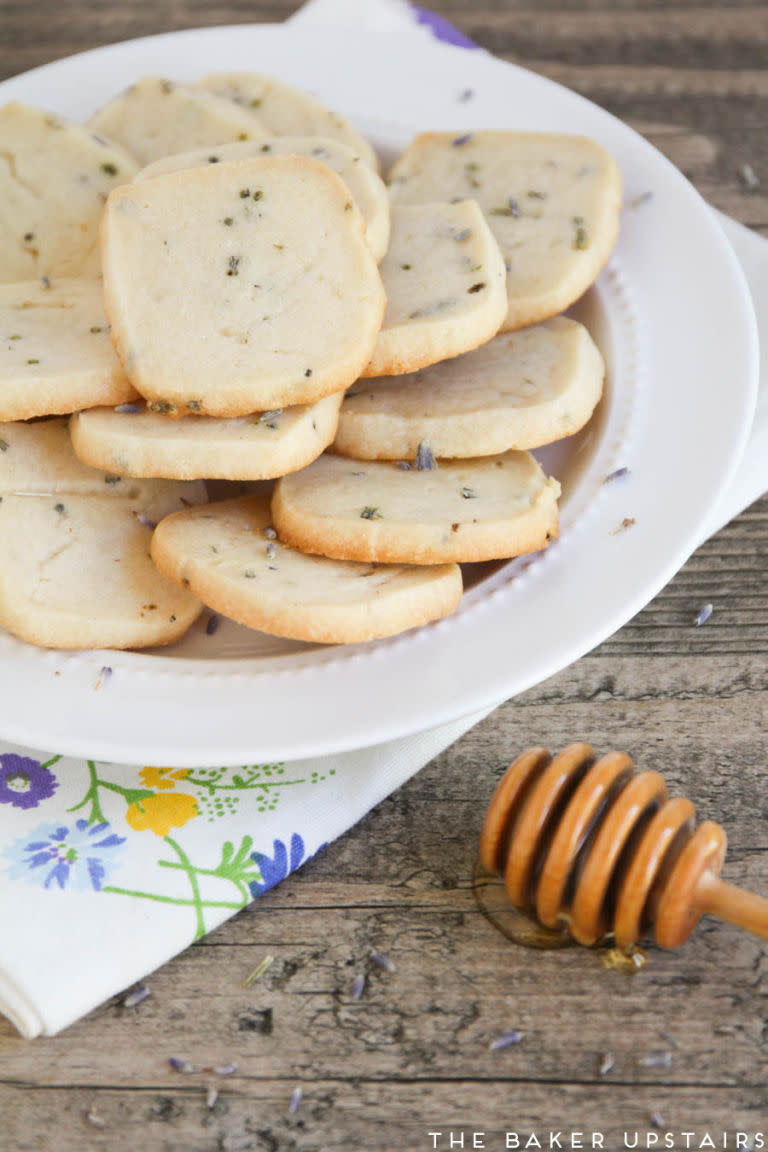 Honey Lavender Shortbread Cookies