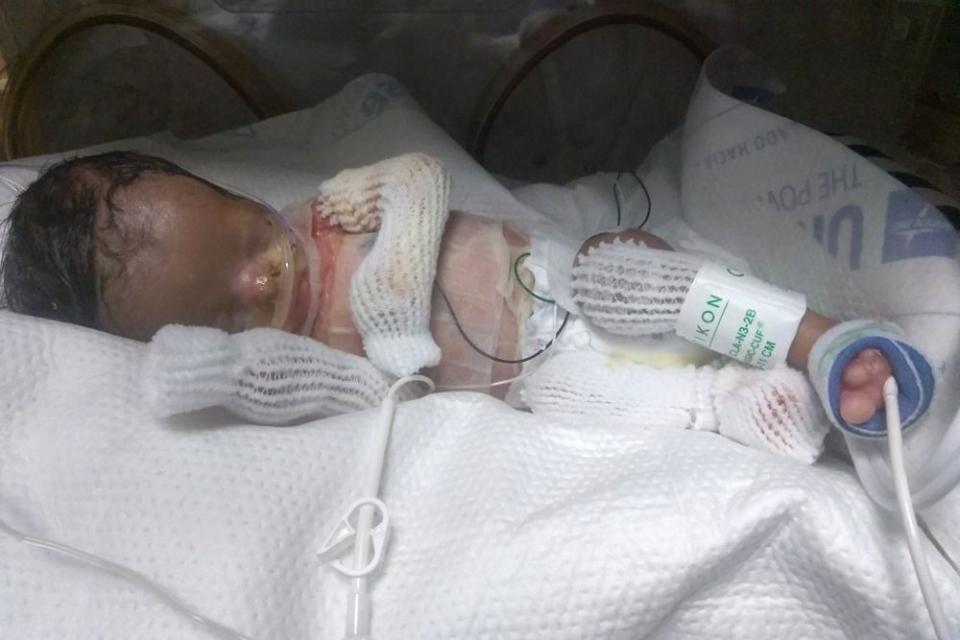 Ja'bari Gray shortly after his birth | Priscilla Maldonado/GoFundMe