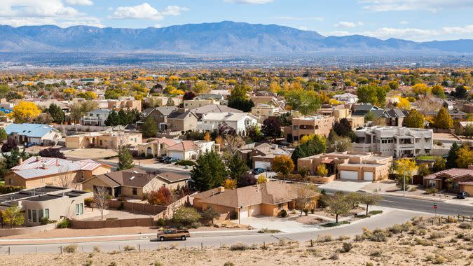 Albuquerque residential suburbs, New Mexico.