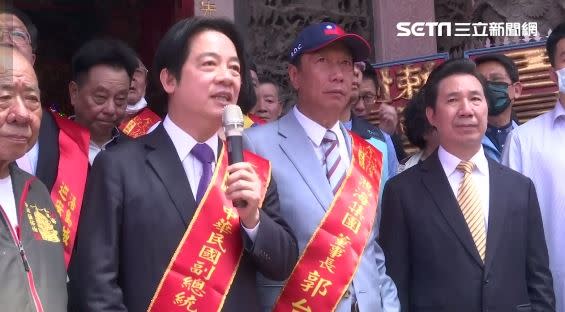 賴清德說，郭台銘受到中國打壓，所以沒有參選