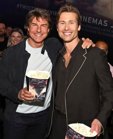 <p>Tom Cruise/Instagram</p> Cruise supported Powell at the European premiere of 'Twisters' on July 8