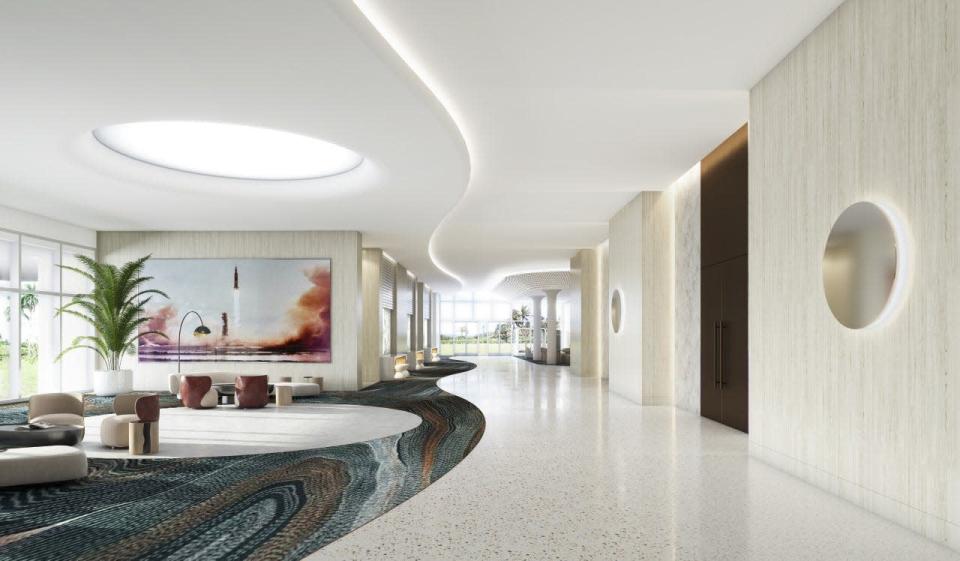 This is an artist's rendering of some of the interior space at the proposed conference facility at the planned Westin in Cocoa Beach.