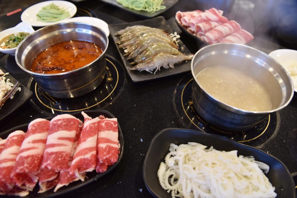 A full table at ShabuRo in Palisades Park, N.J. on Friday Feb. 28, 2020. 