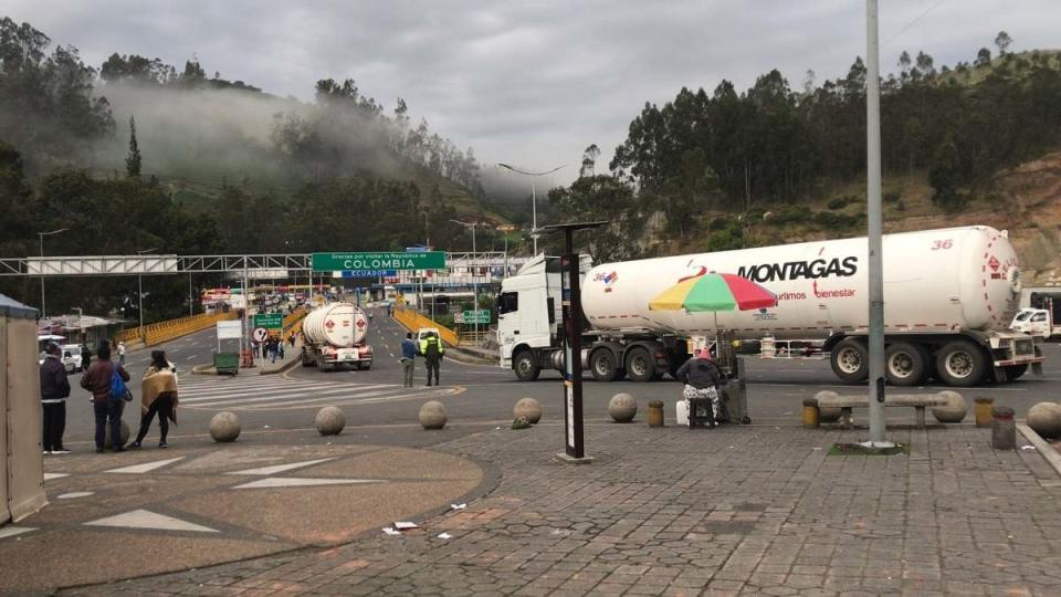 Derrumbe Vía Panamericana, abastecimiento de combustible. Imagen: MinEnergía Colombia