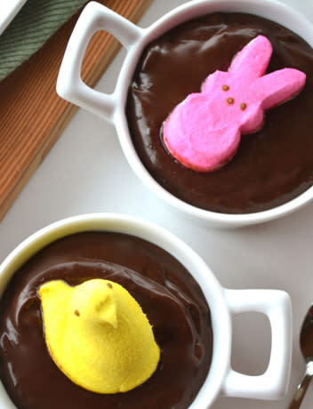 Chocolate Peeps Pudding