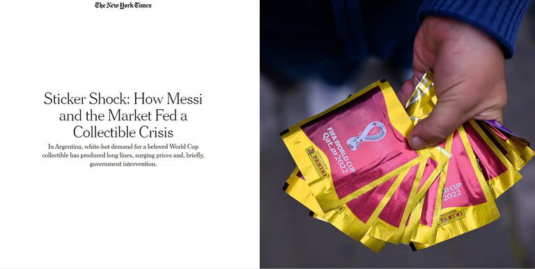 El drama de conseguir las figuritas del Mundial en la Argentina, en The New York Times
