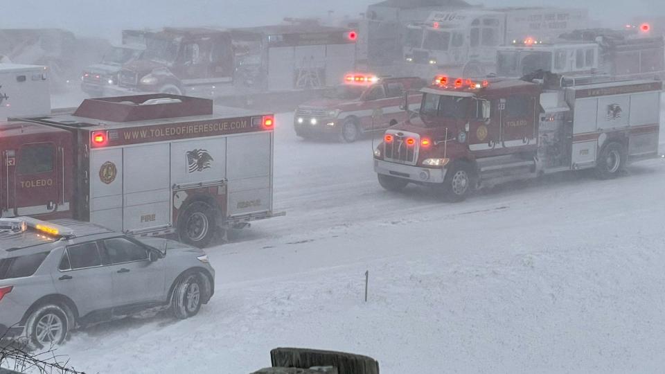 Whiteout conditions were blamed for the crashes, which shut down the turnpike for hours in both directions.