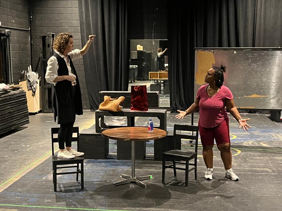 Marci J. Duncan’s production, "Dissonance," revolves around two longtime friends, Marci, played by Duncan, and Lauren, played by Kerry Sandell, who decide to open a cafe performance space.