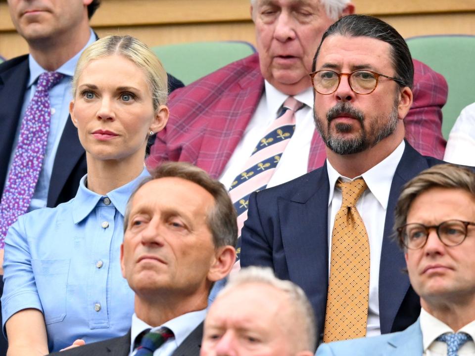 Dave Grohl and wife Jordyn Blum at day two of Wimbledon.