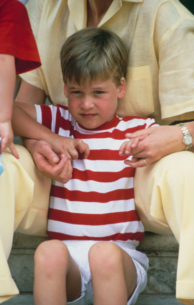 Prince William pictured in 1987 looks just like Princess Charlotte. (Photo by Tim Graham Photo Library via Getty Images) 