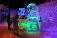 BRUGGE, BELGIUM - DECEMBER 05: Ice Sculptures are displayed at the Snow and Ice Sculpture Festival on December 5, 2012 in Brugge, Belgium. (Photo by Mark Renders/Getty Images)