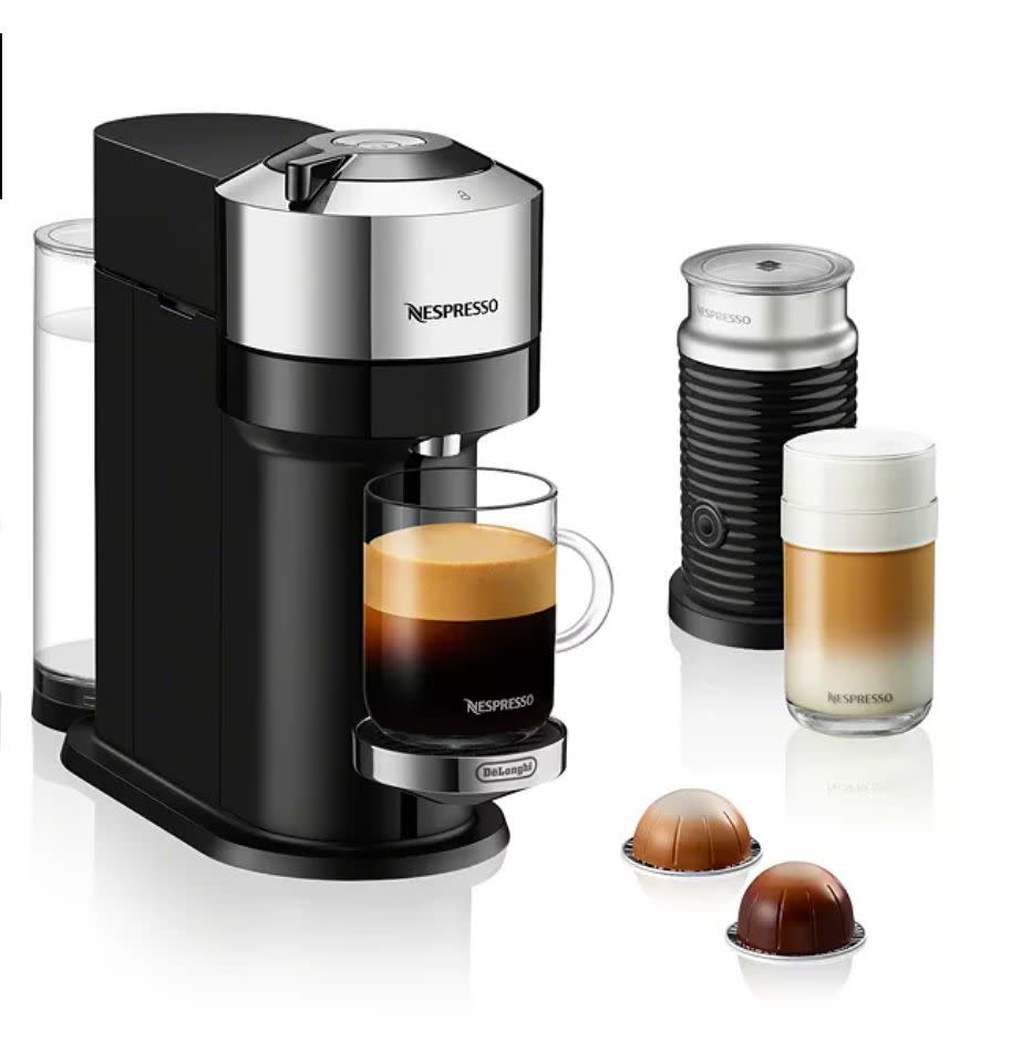 Get the <a href="https://fave.co/3fLfm81" target="_blank" rel="noopener noreferrer">Nespresso Vertuo Next Espresso Maker by De'Longhi on sale for $180</a> (normally $237) at Macy's.