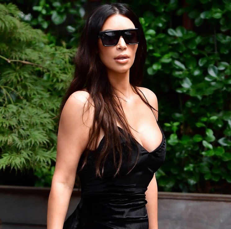 NEW YORK, NY - SEPTEMBER 14: Kim Kardashian seen on the streets of Manhattan on September 14, 2016 in New York City. (Photo by James Devaney/GC Images)