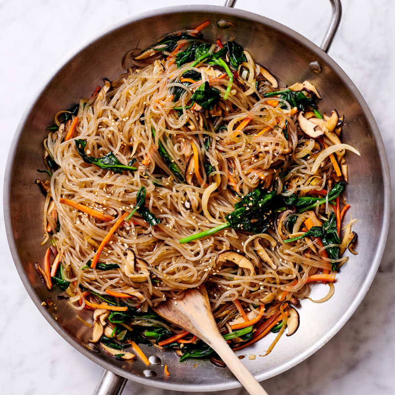 Japchae (Korean Sweet Potato Noodle Stir-Fry)