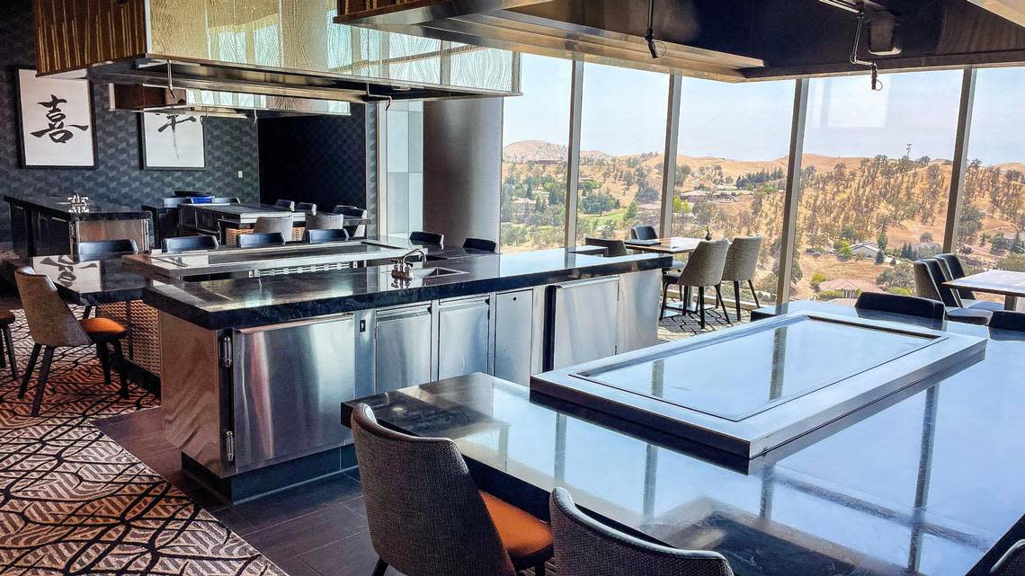 A top-floor teppanyaki restaurant called Sukai at the new Table Mountain Casino offers traditional style teppanyaki and sushi with panoramic views of the Valley.